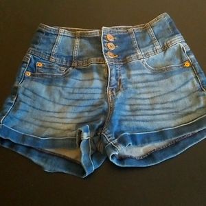 Dark denim shorts